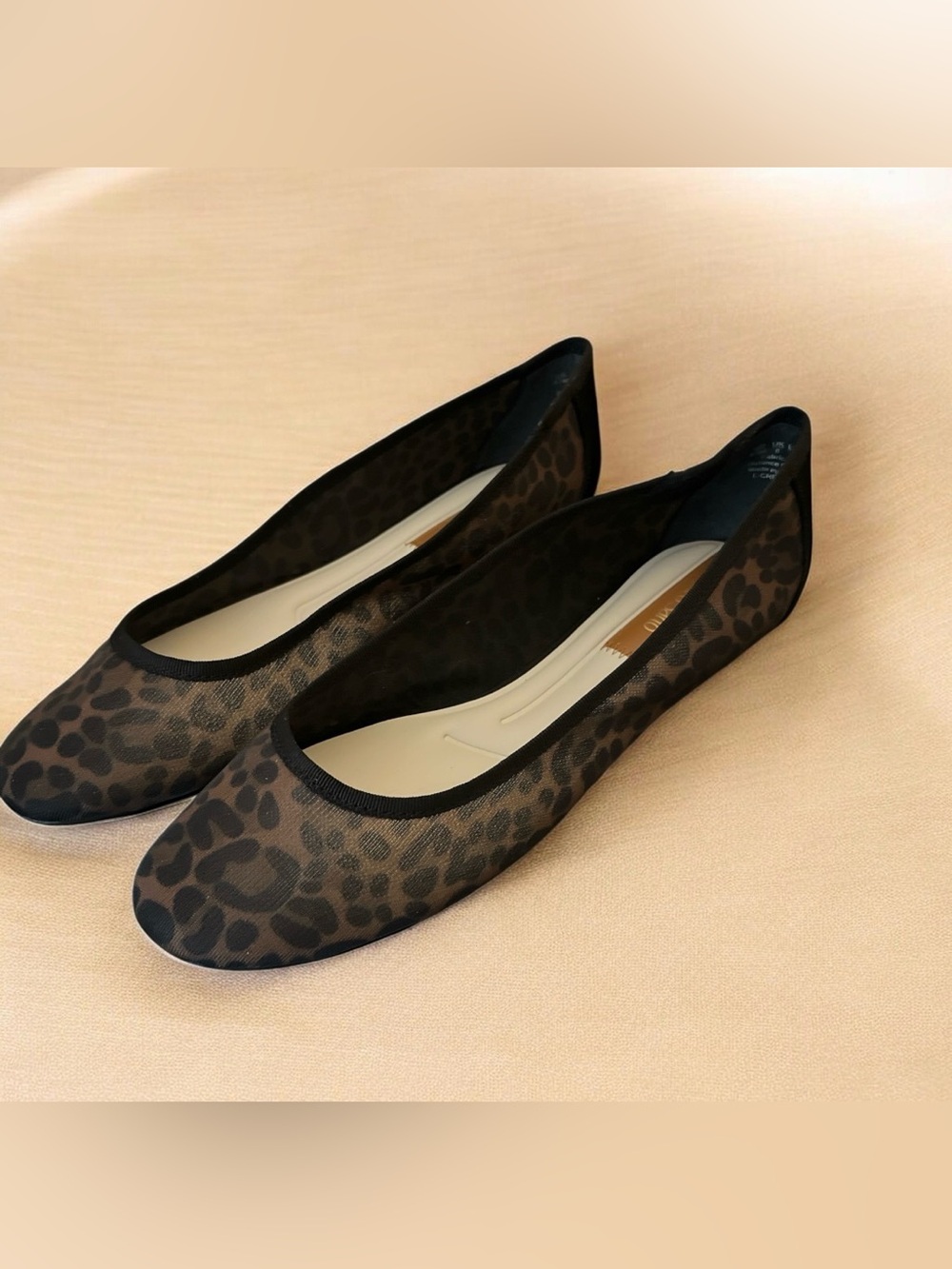 Franco Sarto Christina2 Leopard Mesh Ballet Flats, Women’s 8.5